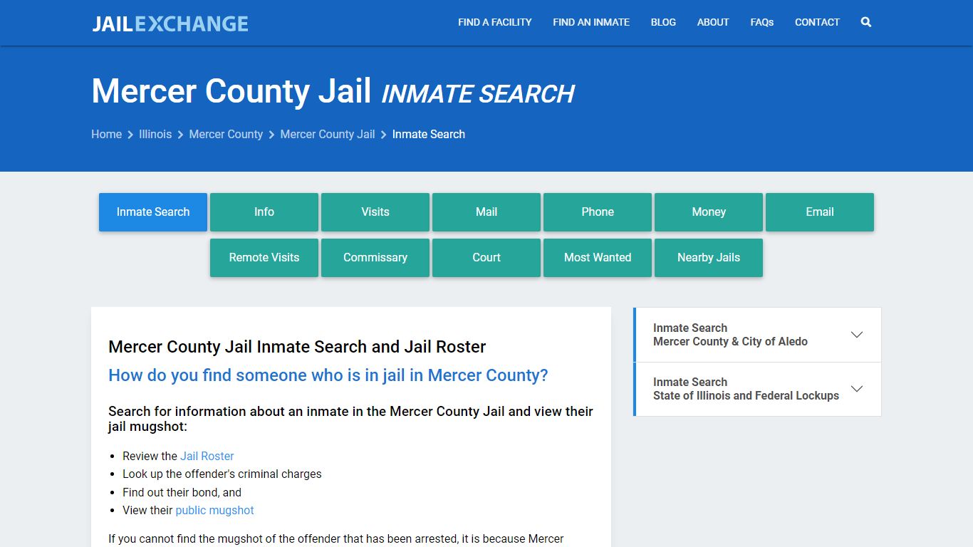 Inmate Search: Roster & Mugshots - Mercer County Jail, IL